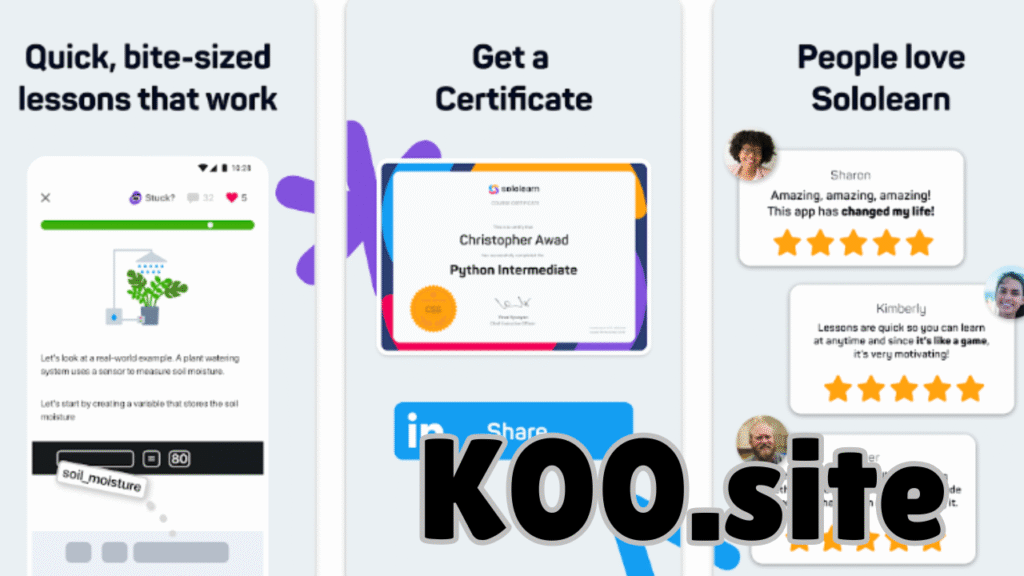 Sololearn APK – موبائل پر کوڈنگ سیکھیں، سرٹیفکیٹ حاصل کریں Sololearn APK – موبائل پر کوڈنگ سیکھیں، سرٹیفکیٹ حاصل کریں